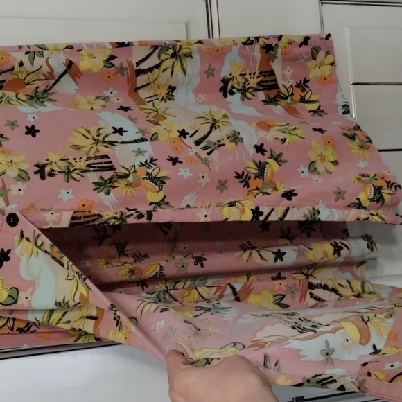 ASOS maxi skirt long floral button 90s inspired size 8 hawaiian floral ASOS - Picture 2 of 8